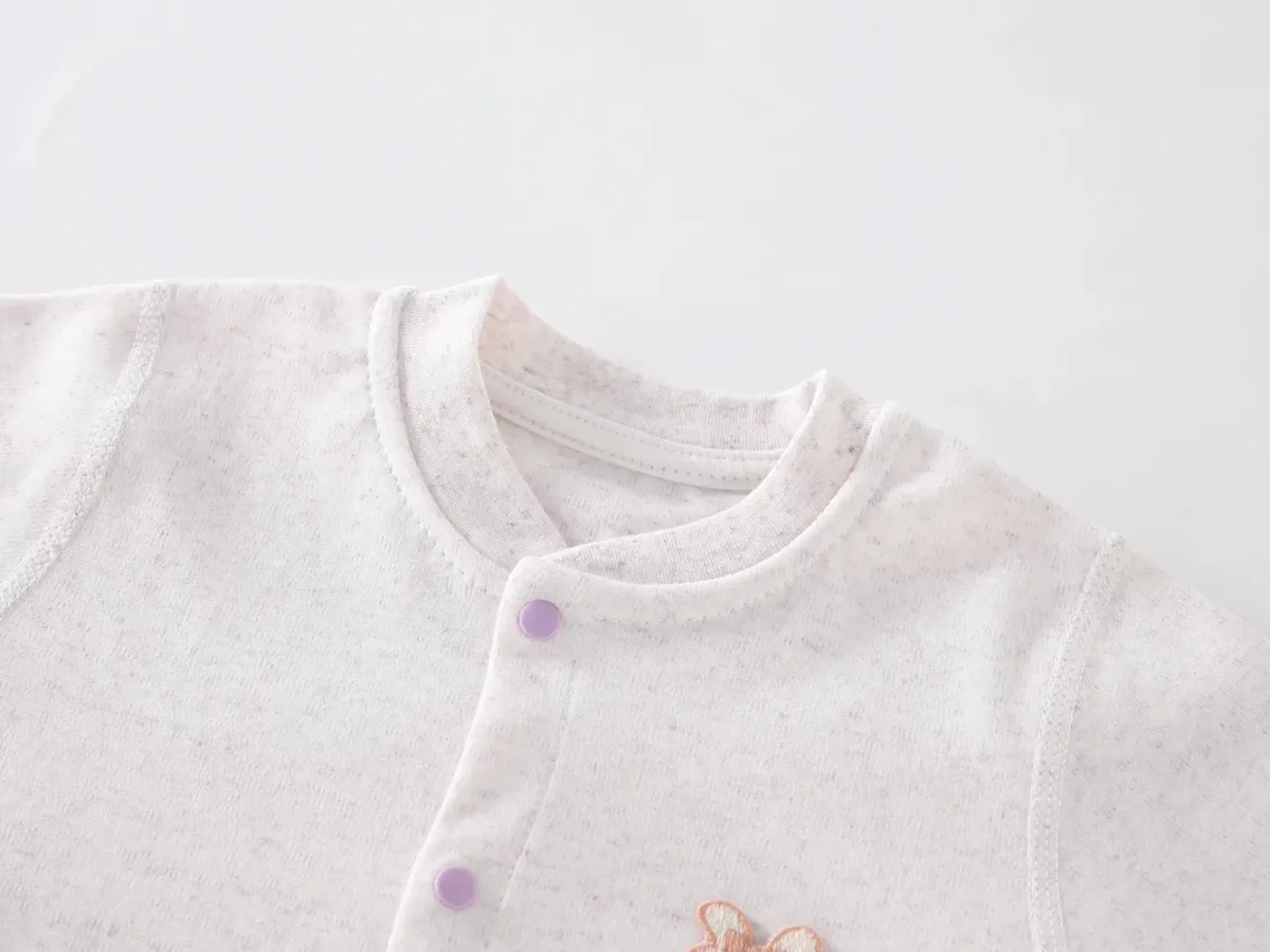Autumn Baby Clothes Bodysuit Romper for Boys & Girls, 100% Cotton Long Sleeve Loungewear Outfit for Newborns 0-24 Months, Solid Color Soft & Cozy Sleepwear showcase 5