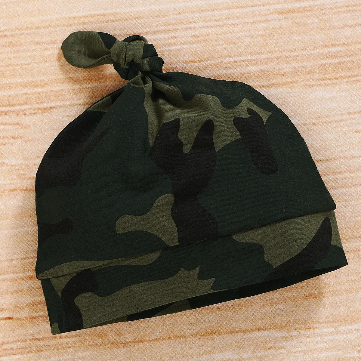 Newborn Baby Boy Summer Outfit Set: Letter Print Short Sleeve Romper, Camouflage Pants & Hat - 3 Piece Toddler Clothes for 0-18 Months showcase 3