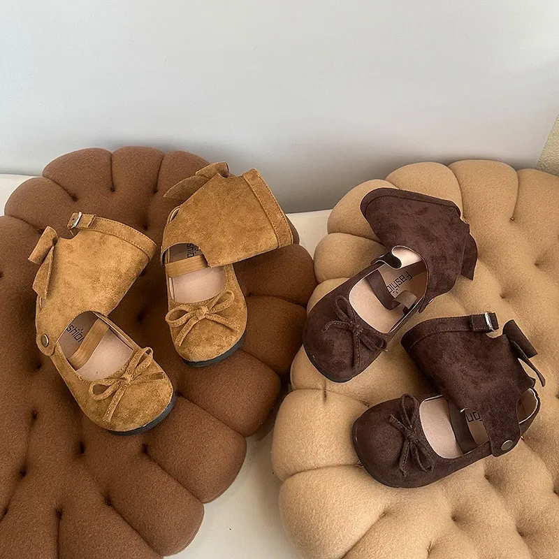 Fashionable Spring Autumn Children's Leather Boots for Girls, Two-in-One Toddler Flat Shoes, Trendy Retro Style Kids Boots, Hot Sale New Arrival showcase 4