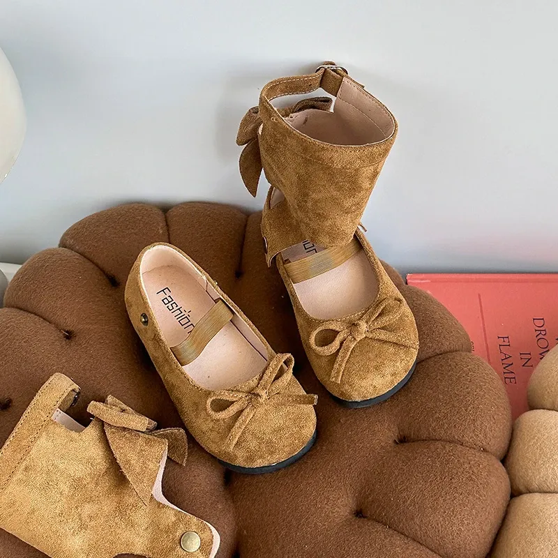 Fashionable Spring Autumn Children's Leather Boots for Girls, Two-in-One Toddler Flat Shoes, Trendy Retro Style Kids Boots, Hot Sale New Arrival showcase 15