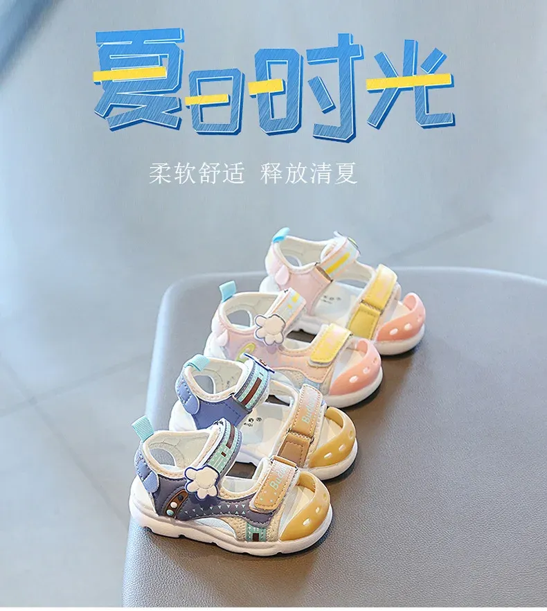 Cartoon Big Finger Children Sandals - Breathable Summer Soft Baby Girls Boys Shoes for Toddlers showcase 2