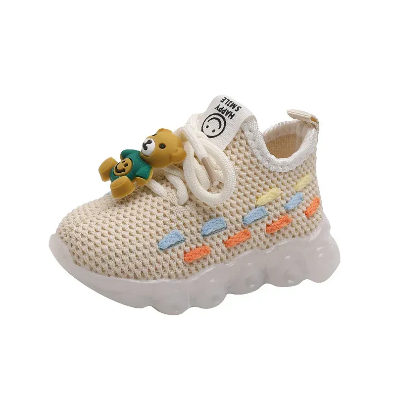 Kids Luminous LED Sneakers for Girls - Fashionable Flashing Casual Sports Shoes for Toddlers, Spring/Autumn Wear thumbnail 5