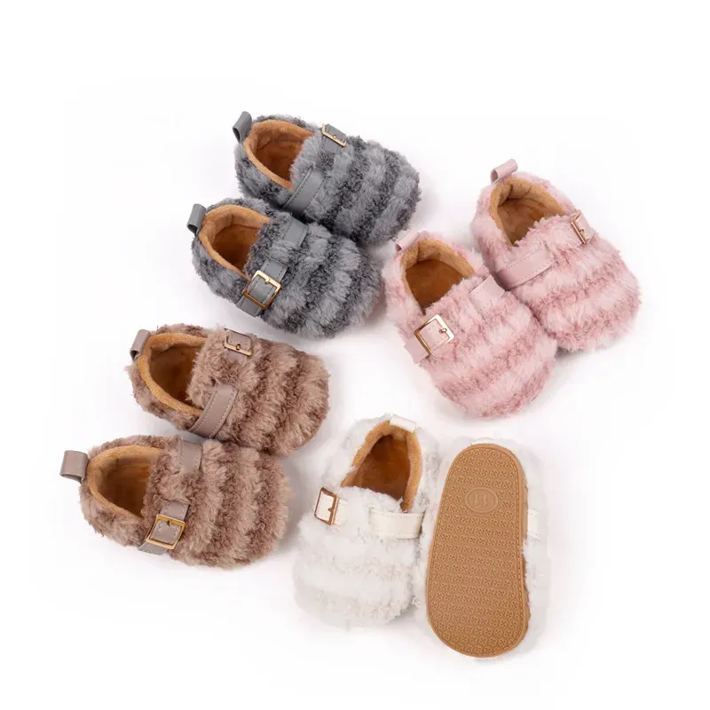 Soft Warm Fleece Lined Baby Shoes for Infants & Toddlers - Perfect First Walker Crib Shoes for Autumn/Winter, Boys & Girls, Multiple Colors