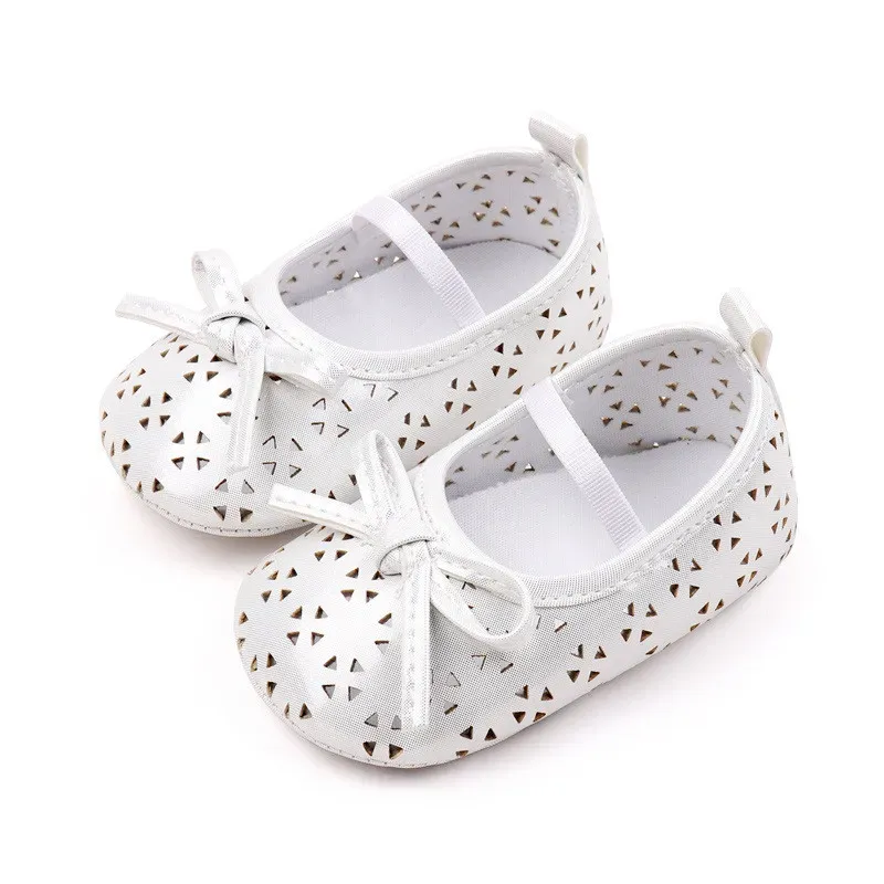 Baby Girls Princess Shoes Cute Bowknot PU First Walker Soft Sole Toddler Crib Shoes for Spring Autumn thumbnail 5