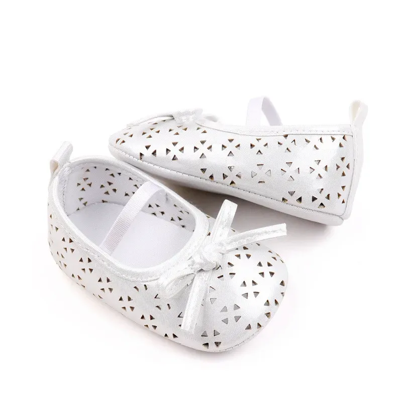 Baby Girls Princess Shoes Cute Bowknot PU First Walker Soft Sole Toddler Crib Shoes for Spring Autumn showcase 20