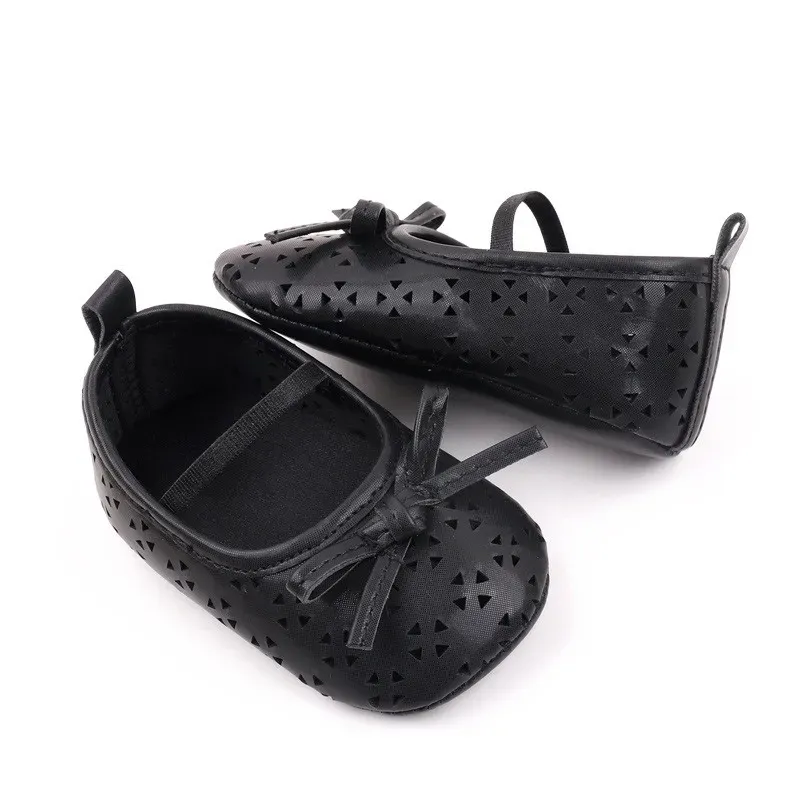 Baby Girls Princess Shoes Cute Bowknot PU First Walker Soft Sole Toddler Crib Shoes for Spring Autumn showcase 13
