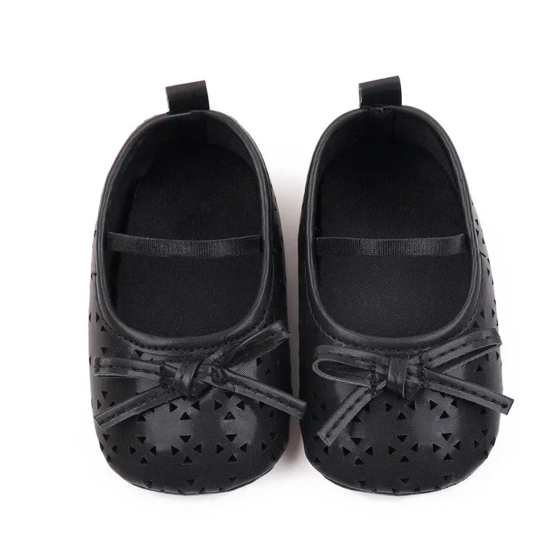 Baby Girls Princess Shoes Cute Bowknot PU First Walker Soft Sole Toddler Crib Shoes for Spring Autumn thumbnail 4