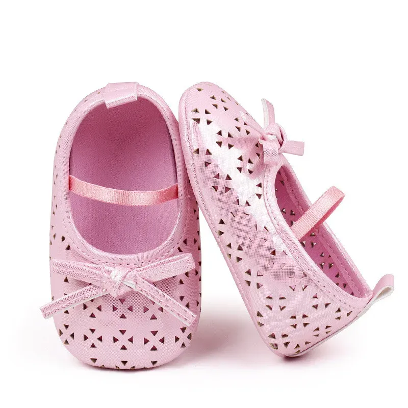 Baby Girls Princess Shoes Cute Bowknot PU First Walker Soft Sole Toddler Crib Shoes for Spring Autumn thumbnail 3