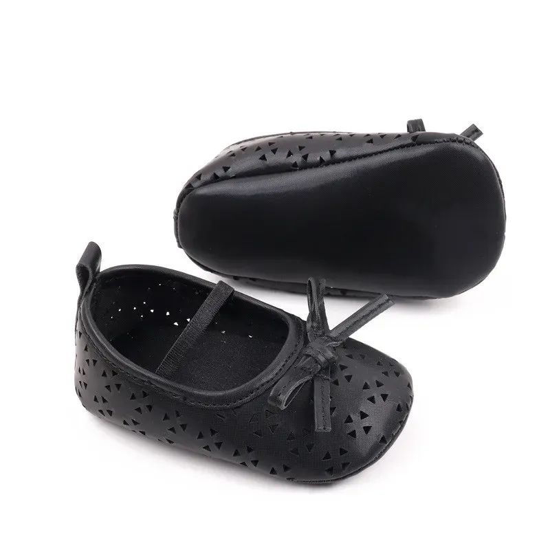 Baby Girls Princess Shoes Cute Bowknot PU First Walker Soft Sole Toddler Crib Shoes for Spring Autumn showcase 11