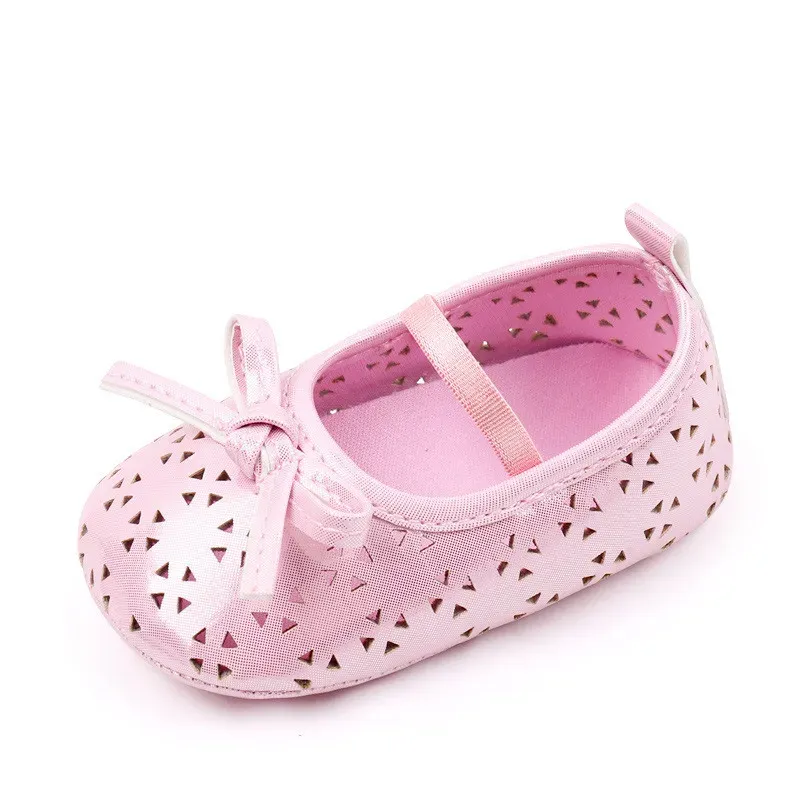 Baby Girls Princess Shoes Cute Bowknot PU First Walker Soft Sole Toddler Crib Shoes for Spring Autumn showcase 8