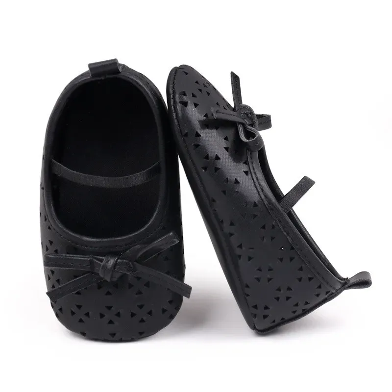 Baby Girls Princess Shoes Cute Bowknot PU First Walker Soft Sole Toddler Crib Shoes for Spring Autumn showcase 10