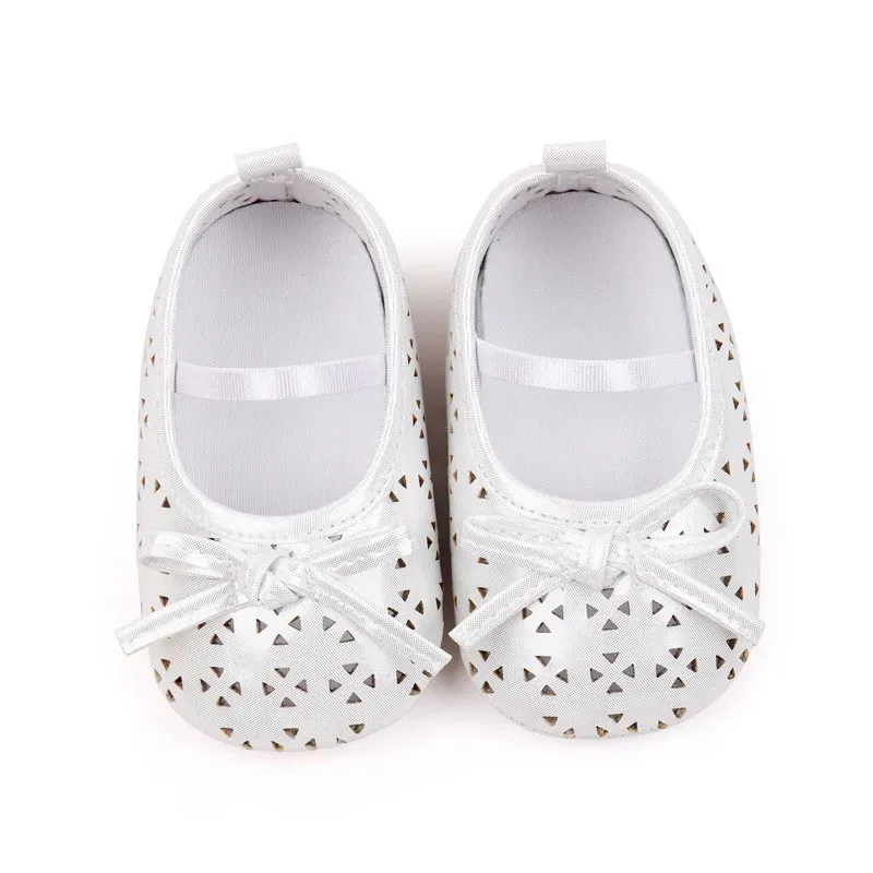 Baby Girls Princess Shoes Cute Bowknot PU First Walker Soft Sole Toddler Crib Shoes for Spring Autumn showcase 15