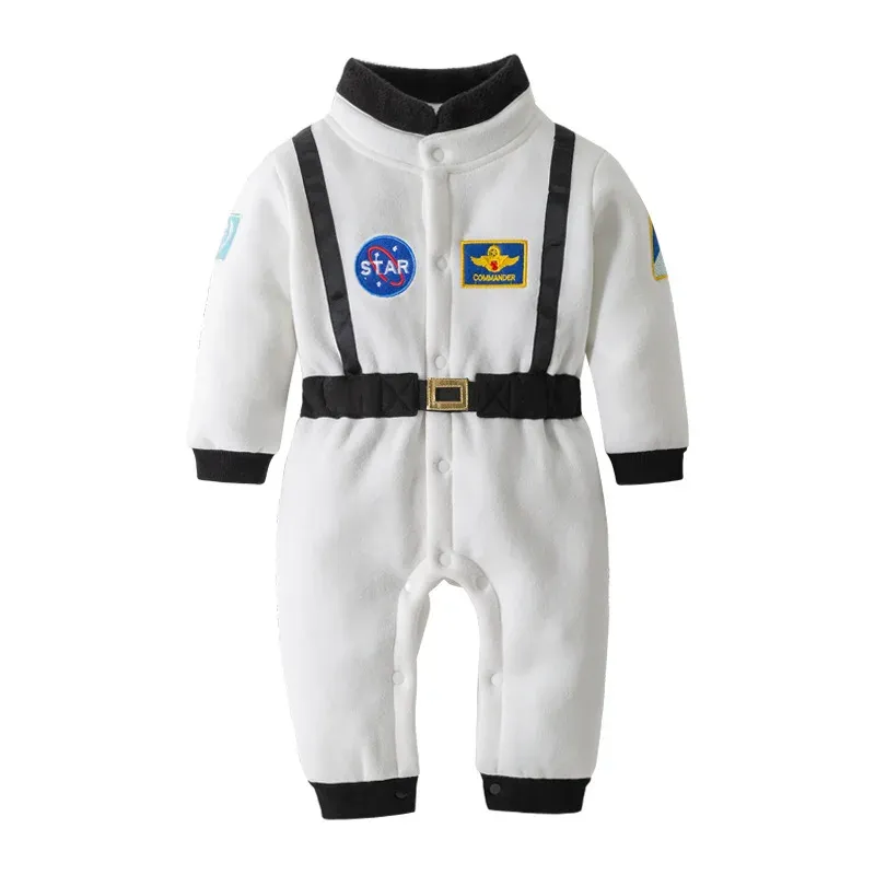 Cute Astronaut Cosplay Costume Romper for Baby Boys and Girls, Toddler Infant Space Suit Jumpsuit for Halloween, Birthday Parties, and Dress-Up Fun thumbnail 5