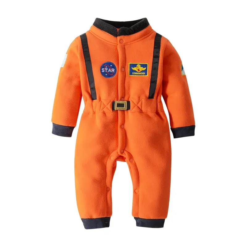 Cute Astronaut Cosplay Costume Romper for Baby Boys and Girls, Toddler Infant Space Suit Jumpsuit for Halloween, Birthday Parties, and Dress-Up Fun thumbnail 4