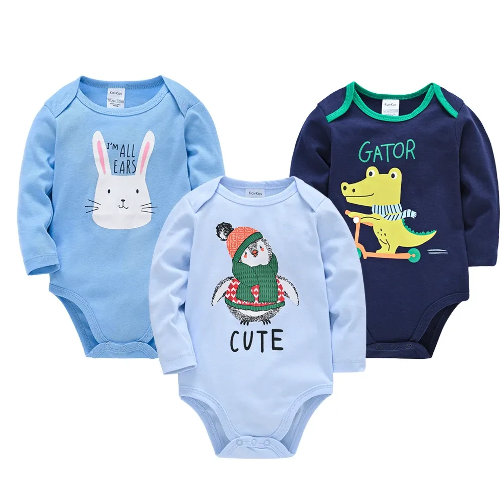 100% Cotton Newborn Baby Romper Set 3/6 Pcs Long Sleeve Bodysuit for Boys, Cute Infant Jumpsuit Gift, Sizes 0-24 Months showcase 10
