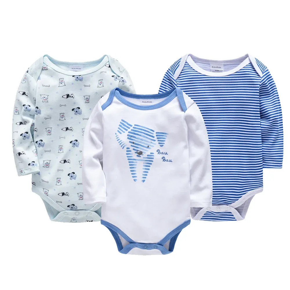 100% Cotton Newborn Baby Romper Set 3/6 Pcs Long Sleeve Bodysuit for Boys, Cute Infant Jumpsuit Gift, Sizes 0-24 Months showcase 7