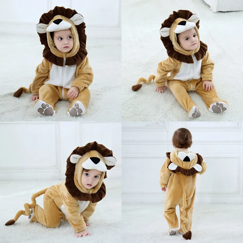 Umorden Baby Toddler Animal Romper Costume - Dalmatian Dog, Lion, Tiger, Dinosaur Kigurumi for Halloween, Purim, Parties - Soft Flannel Jumpsuit for Boys & Girls showcase 8