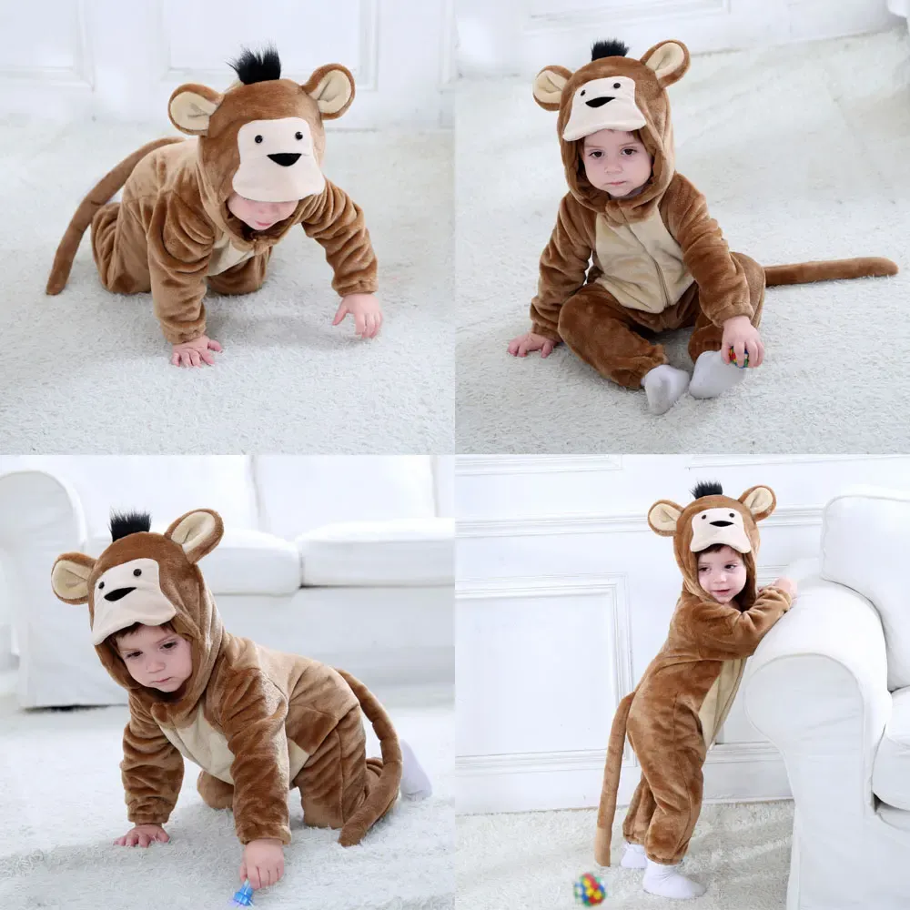 Umorden Baby Toddler Animal Romper Costume - Dalmatian Dog, Lion, Tiger, Dinosaur Kigurumi for Halloween, Purim, Parties - Soft Flannel Jumpsuit for Boys & Girls showcase 13