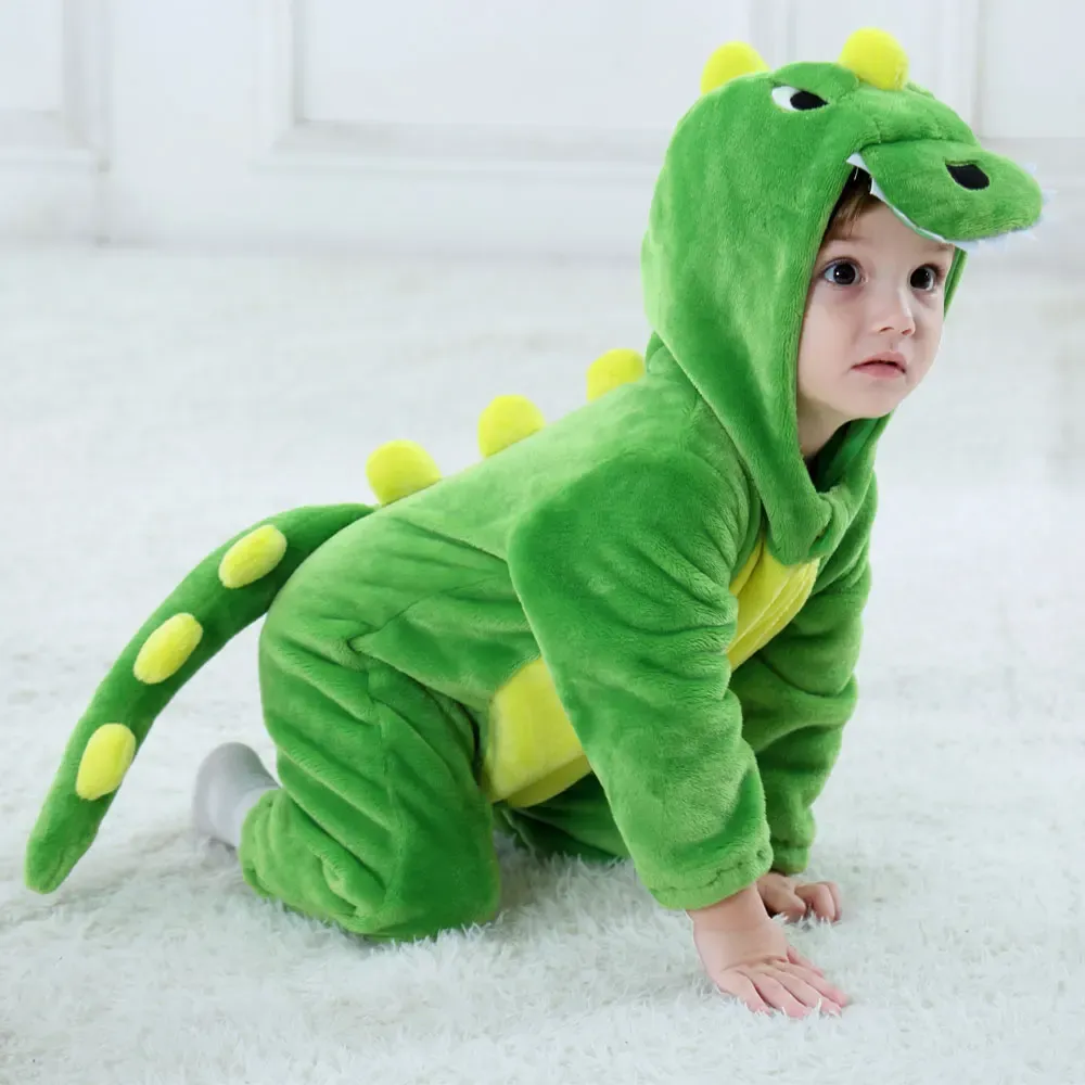 Umorden Baby Toddler Animal Romper Costume - Dalmatian Dog, Lion, Tiger, Dinosaur Kigurumi for Halloween, Purim, Parties - Soft Flannel Jumpsuit for Boys & Girls thumbnail 5
