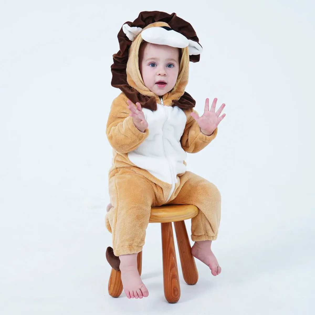 Umorden Baby Toddler Animal Romper Costume - Dalmatian Dog, Lion, Tiger, Dinosaur Kigurumi for Halloween, Purim, Parties - Soft Flannel Jumpsuit for Boys & Girls showcase 9