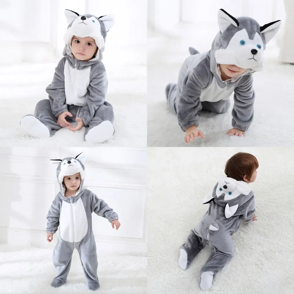 Umorden Baby Toddler Animal Romper Costume - Dalmatian Dog, Lion, Tiger, Dinosaur Kigurumi for Halloween, Purim, Parties - Soft Flannel Jumpsuit for Boys & Girls showcase 15