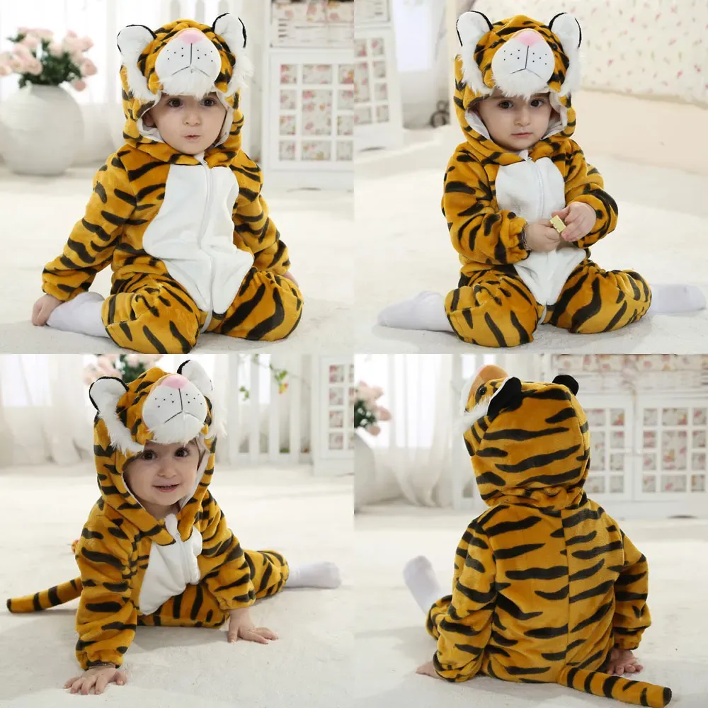 Umorden Baby Toddler Animal Romper Costume - Dalmatian Dog, Lion, Tiger, Dinosaur Kigurumi for Halloween, Purim, Parties - Soft Flannel Jumpsuit for Boys & Girls showcase 11