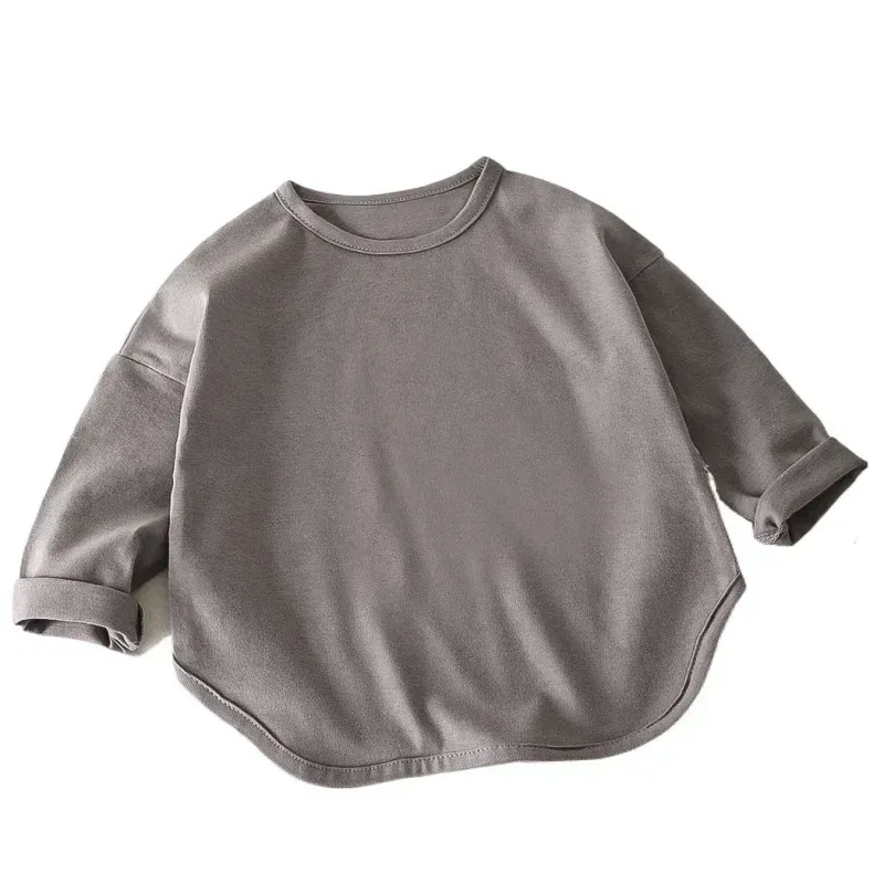 Baby Boys Long Sleeve T-Shirt Pure Cotton Toddler Girl Tops Kids Casual Spring Tee Shirts Comfortable Everyday Wear for Infants thumbnail 6
