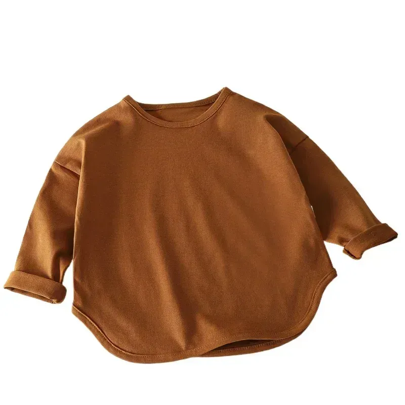 Baby Boys Long Sleeve T-Shirt Pure Cotton Toddler Girl Tops Kids Casual Spring Tee Shirts Comfortable Everyday Wear for Infants thumbnail 5