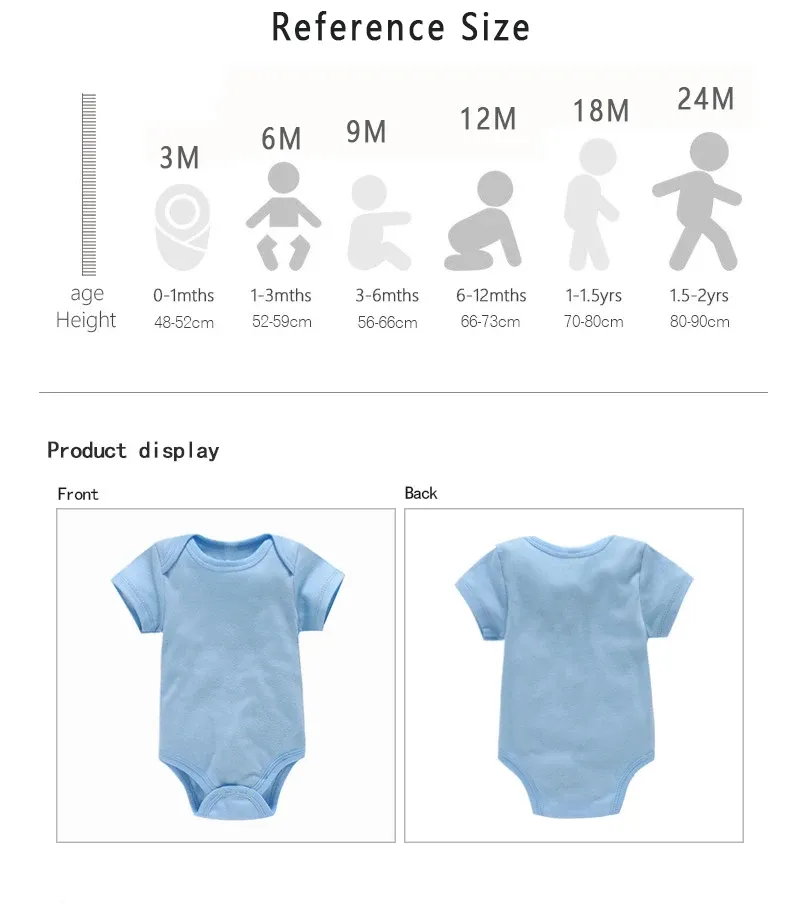 3-Pack Newborn Baby Bodysuits Summer Short Sleeve Rompers - Soft 100% Cotton Jumpsuits for Boys & Girls showcase 5