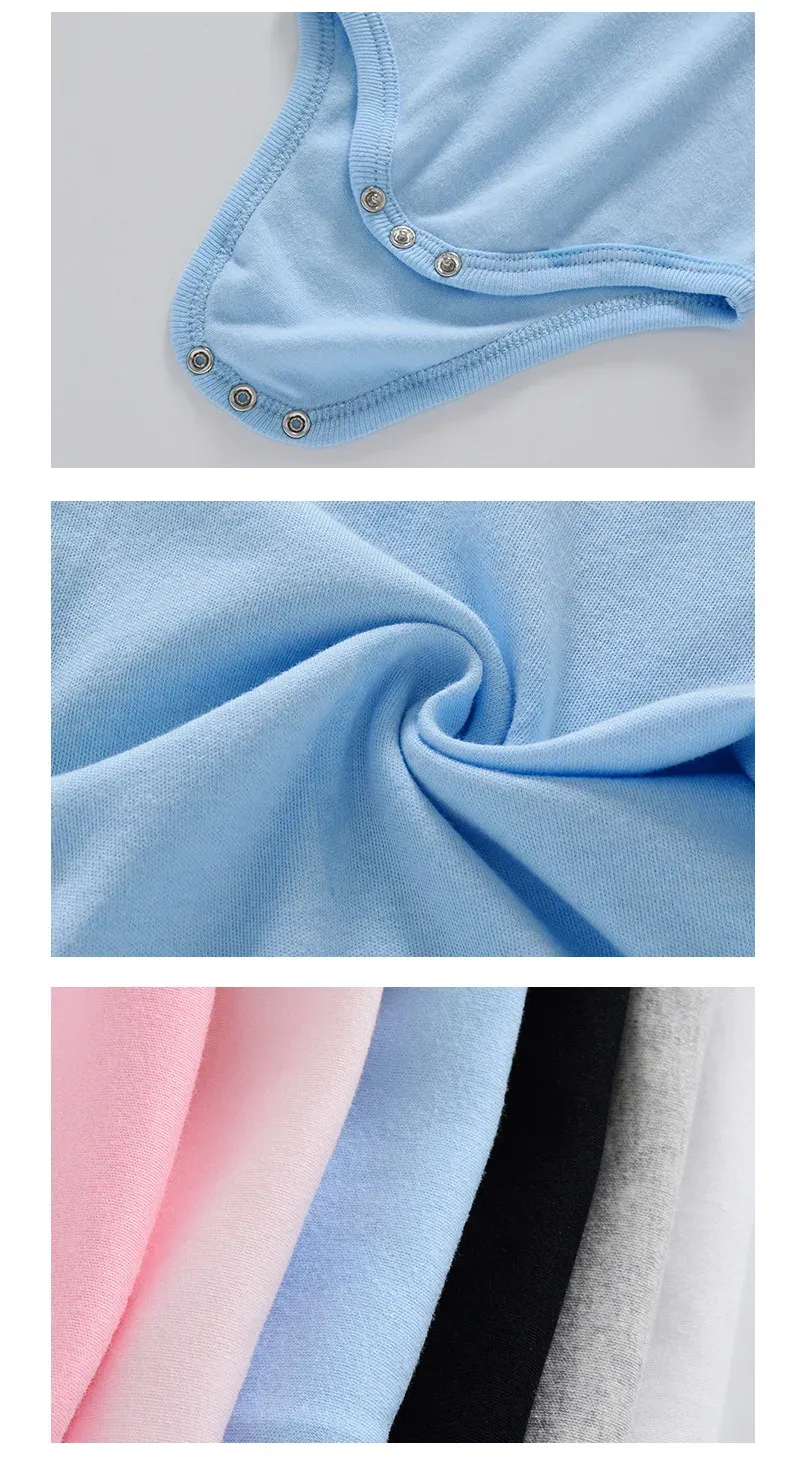 3-Pack Newborn Baby Bodysuits Summer Short Sleeve Rompers - Soft 100% Cotton Jumpsuits for Boys & Girls showcase 19