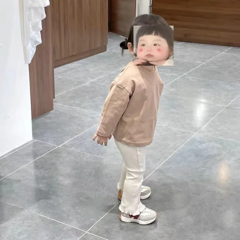 Baby Summer Slim Fit Trousers for Newborn Boys & Toddlers, Solid Color Stretch Pants for Girls, Infant Casual Breathable Clothing thumbnail 4