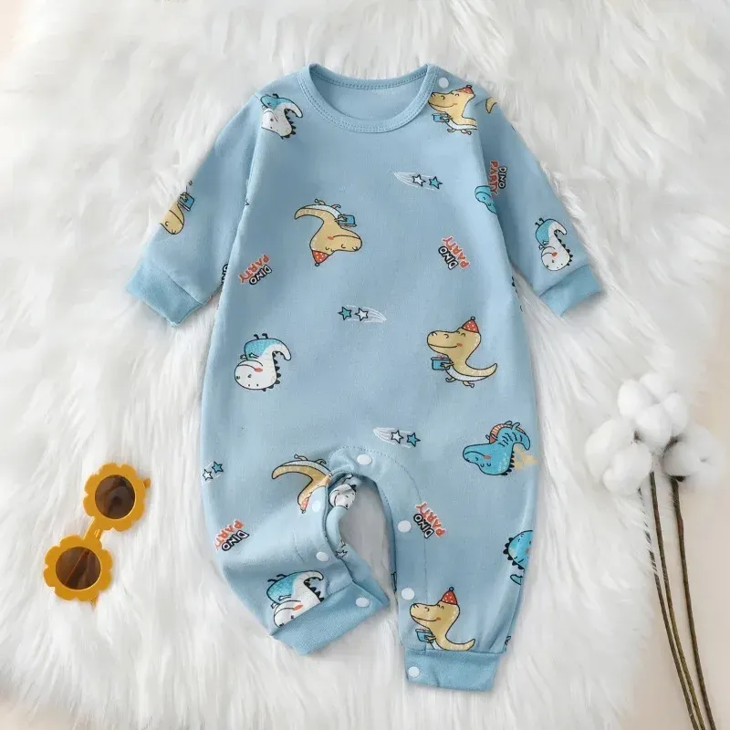 Newborn Baby Romper Autumn Spring 100% Cotton Long Sleeve Cute Infant Clothes for Girls and Boys 0-18 Months Soft Breathable showcase 7