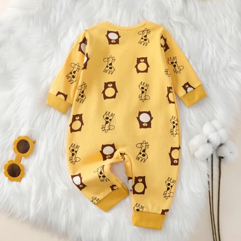 Newborn Baby Romper Autumn Spring 100% Cotton Long Sleeve Cute Infant Clothes for Girls and Boys 0-18 Months Soft Breathable showcase 4