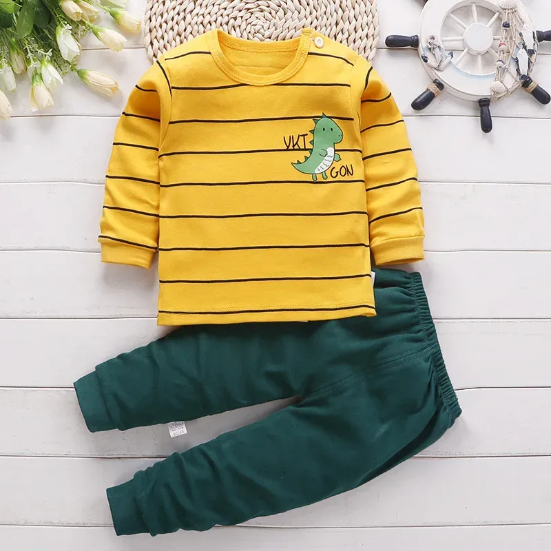 Winter Spring Baby Girl Pajama Set Cotton Cartoon Casual Sleepwear 0-5 Years, Newborn Toddler Loungewear 2-Piece Outfit thumbnail 5