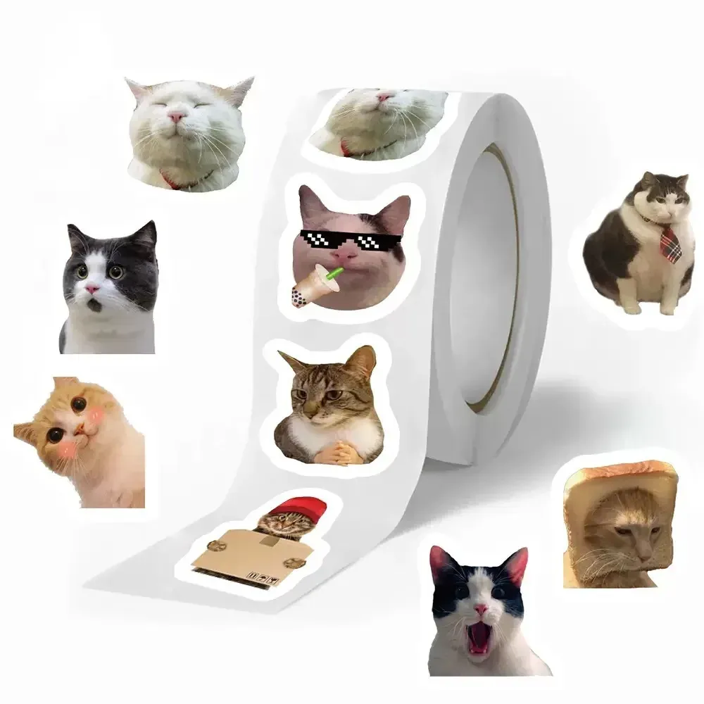 500pcs Cute Cat Graffiti Stickers for Notebooks, Water Bottles, Luggage, Phone Cases - Fun DIY Decoration for Kids and Adults showcase 4