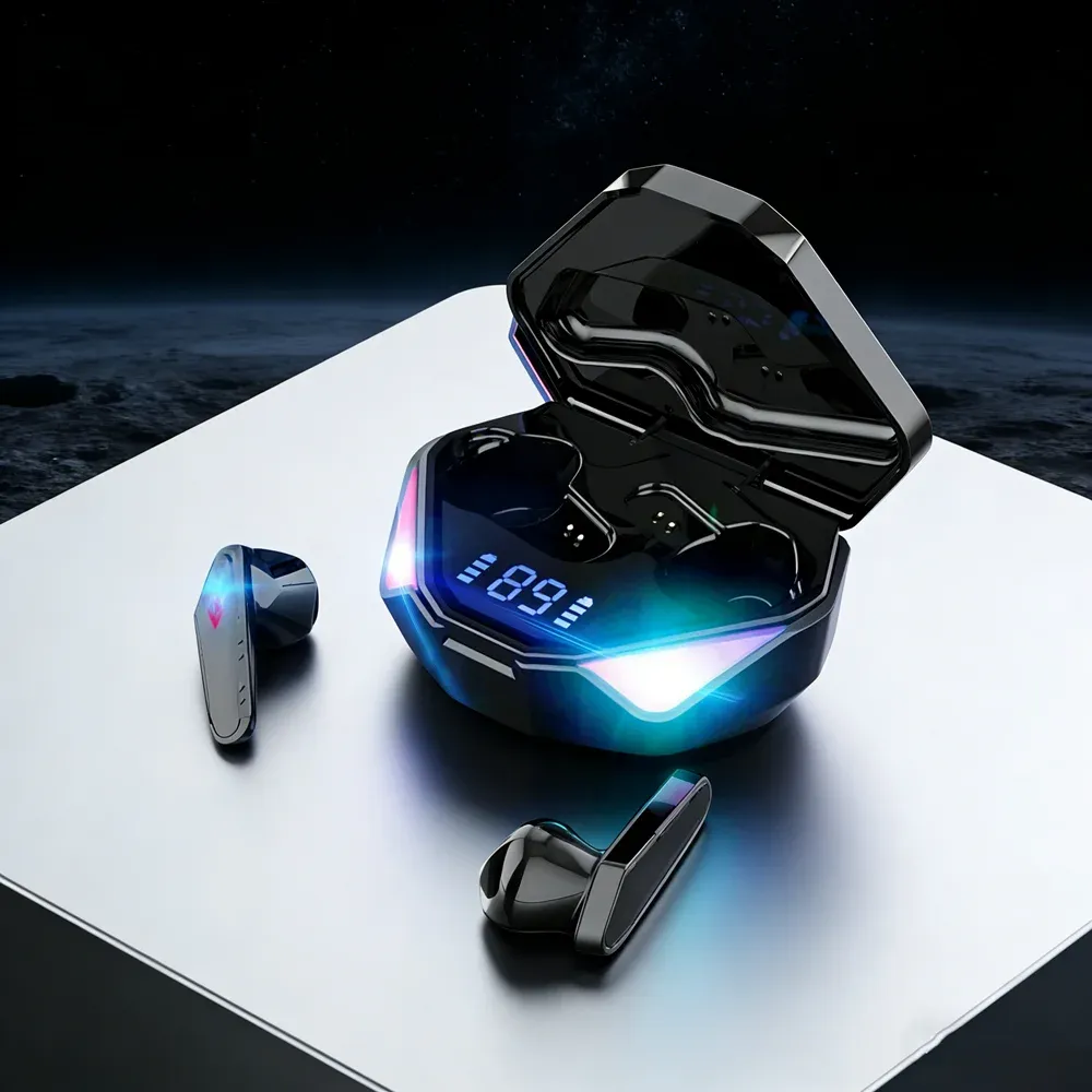 TWS Bluetooth 5.3 Wireless Earphones for Gamers, Low Latency 65ms Gaming Earbuds with Mic, Noise Cancelling Fone Headset for Mobile Phones thumbnail 3