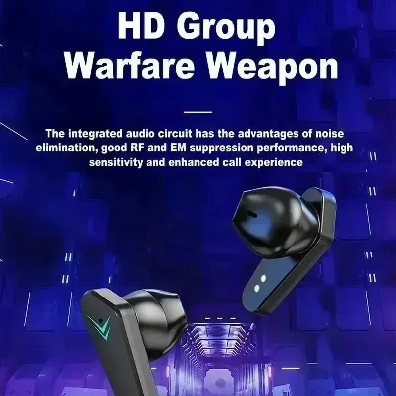 TWS Bluetooth 5.3 Wireless Earphones for Gamers, Low Latency 65ms Gaming Earbuds with Mic, Noise Cancelling Fone Headset for Mobile Phones thumbnail 5