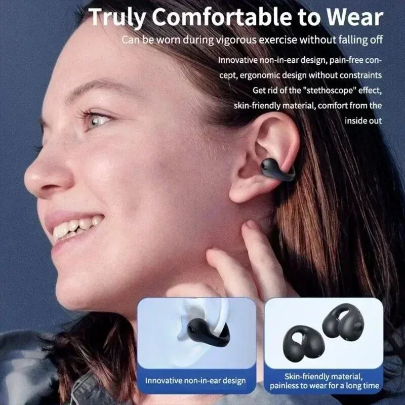 T75 Bone Conduction Wireless Bluetooth 5.3 Headphones, HiFi Sound Quality Waterproof TWS Sports Earphones for Running, Cycling, and Outdoor Activities thumbnail 6