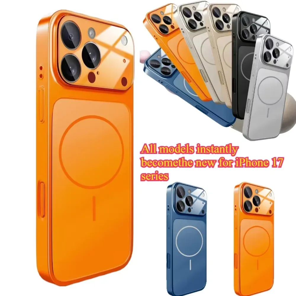 Original AG Frosted Glass Magsafe Case for iPhone 17 16 15 14 Plus 13 Pro Max - Magnetic Wireless Charging Armor Cover