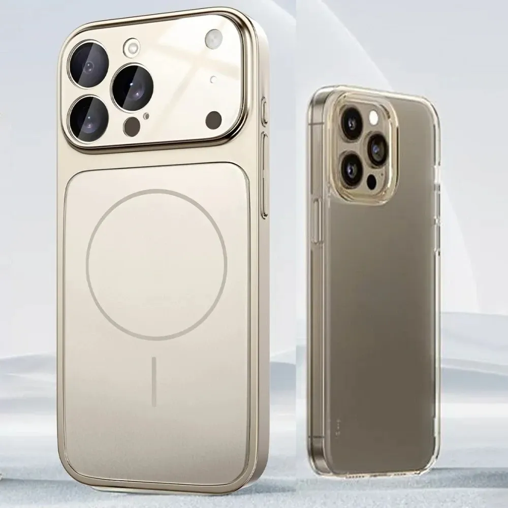 Original AG Frosted Glass Magsafe Case for iPhone 17 16 15 14 Plus 13 Pro Max - Magnetic Wireless Charging Armor Cover showcase 2