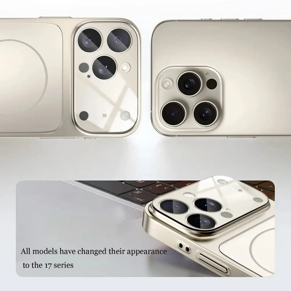 Original AG Frosted Glass Magsafe Case for iPhone 17 16 15 14 Plus 13 Pro Max - Magnetic Wireless Charging Armor Cover showcase 4