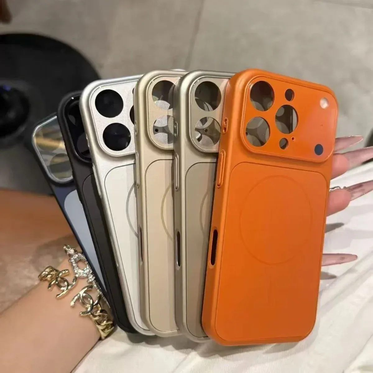 Original AG Frosted Glass Magsafe Case for iPhone 17 16 15 14 Plus 13 Pro Max - Magnetic Wireless Charging Armor Cover showcase 1