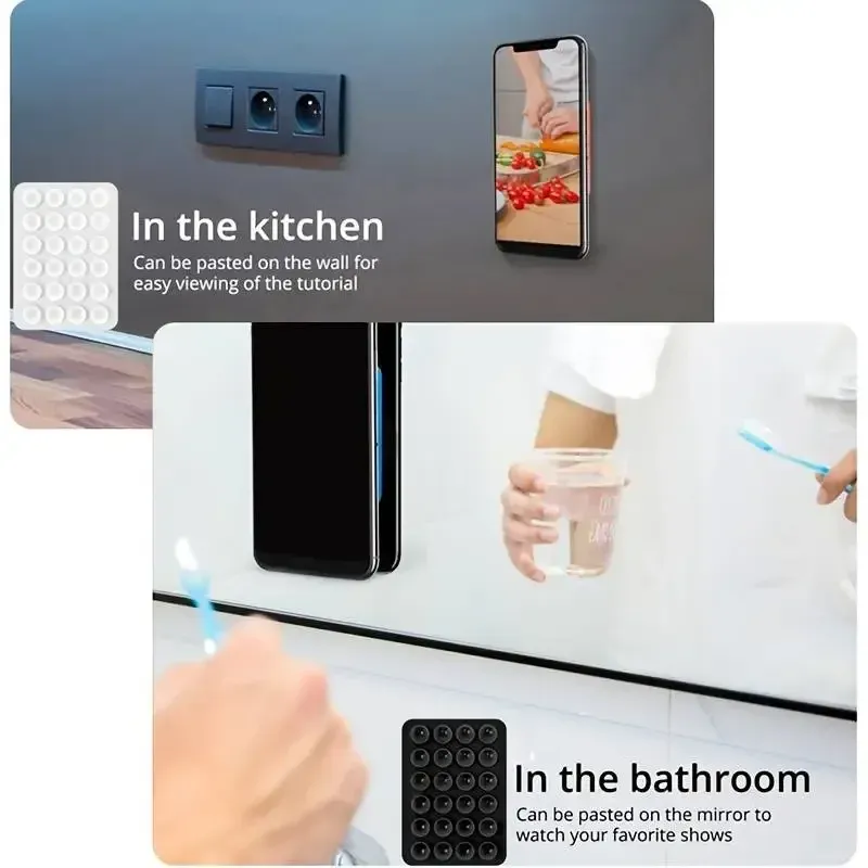 Multifunctional Silicone Suction Phone Holder Mat, Universal Anti-Slip Stand for Walls & Surfaces, Secure Case Mount Sticker for Hands-Free Use showcase 4