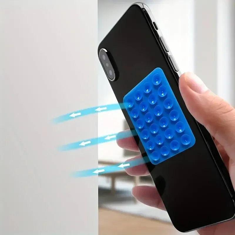 Multifunctional Silicone Suction Phone Holder Mat, Universal Anti-Slip Stand for Walls & Surfaces, Secure Case Mount Sticker for Hands-Free Use thumbnail 4