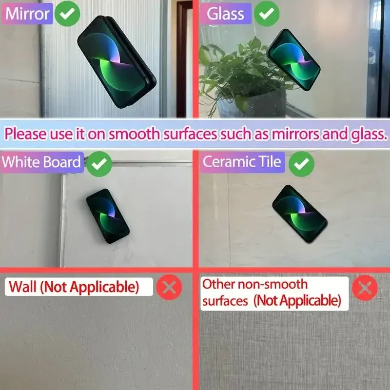 Multifunctional Silicone Suction Phone Holder Mat, Universal Anti-Slip Stand for Walls & Surfaces, Secure Case Mount Sticker for Hands-Free Use showcase 12