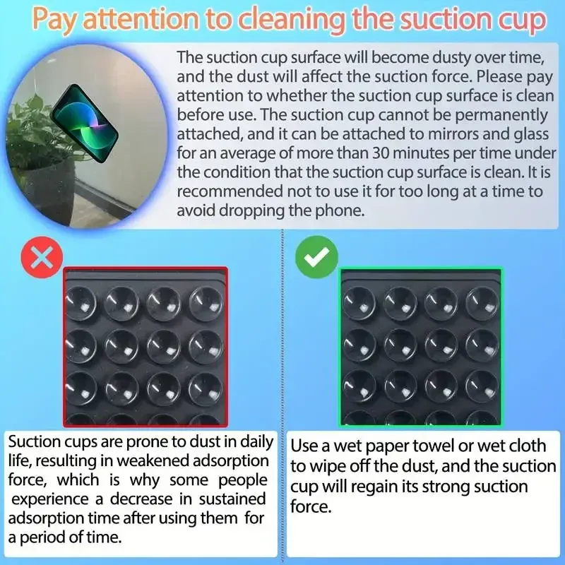 Multifunctional Silicone Suction Phone Holder Mat, Universal Anti-Slip Stand for Walls & Surfaces, Secure Case Mount Sticker for Hands-Free Use showcase 2