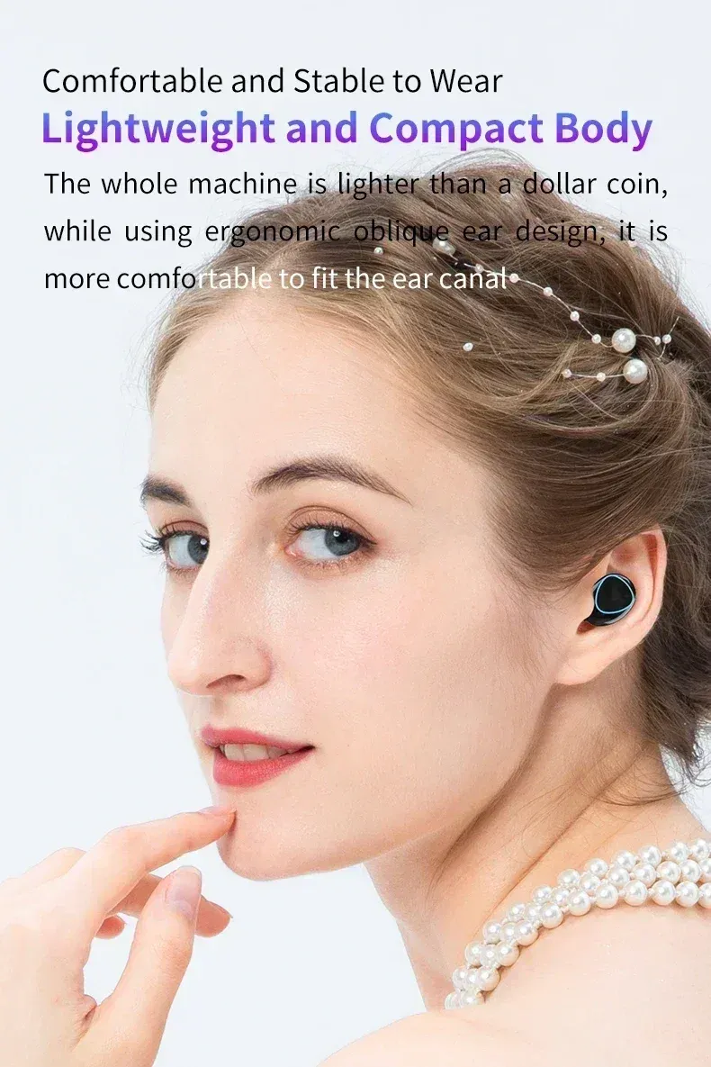Original M10 Bluetooth 5.1 Wireless Earbuds - True Wireless Stereo Sports Headphones with Active Noise Canceling, Built-in Mic, and Charging Case for iPhone Android showcase 8