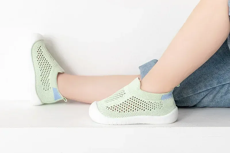 Breathable Knitted Toddler Sneakers for Spring/Summer, Slip-on Casual Tennis Shoes for Boys & Girls, Soft Non-slip School Shoes showcase 21