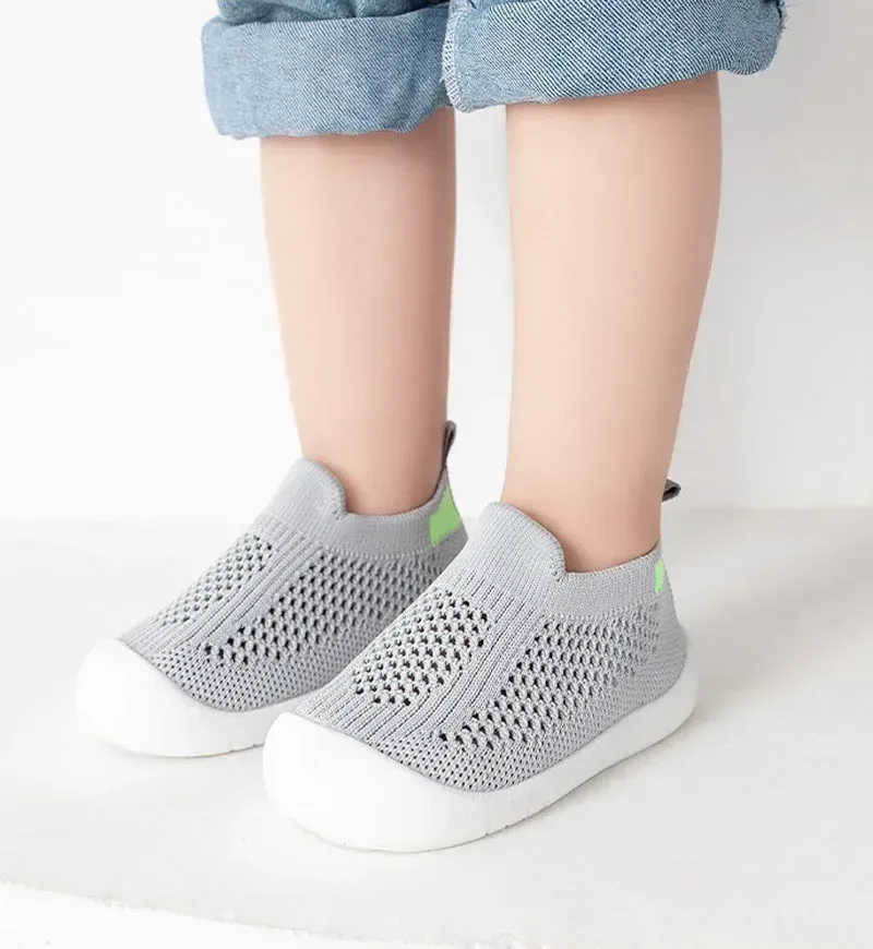 Breathable Knitted Toddler Sneakers for Spring/Summer, Slip-on Casual Tennis Shoes for Boys & Girls, Soft Non-slip School Shoes showcase 15