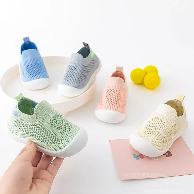 Breathable Knitted Toddler Sneakers for Spring/Summer, Slip-on Casual Tennis Shoes for Boys & Girls, Soft Non-slip School Shoes showcase 6
